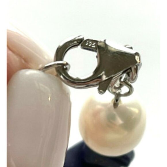 Freshwater Pearl with Blue Stones Bracelet - Picture 6 of 6